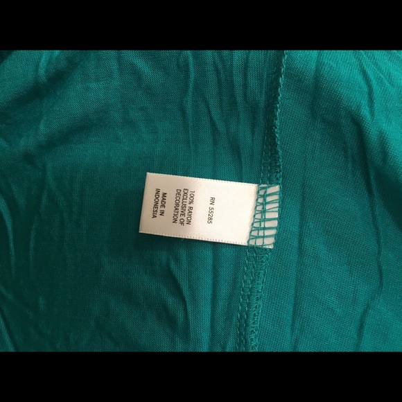 Express Turquoise Ruffled Top - Picture 5 of 5